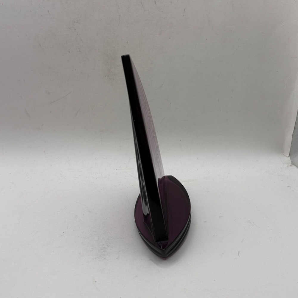Waterford Ireland Art Glass Purple Crystal Sailboat Figurine Collectible Office - Picture 3 of 14